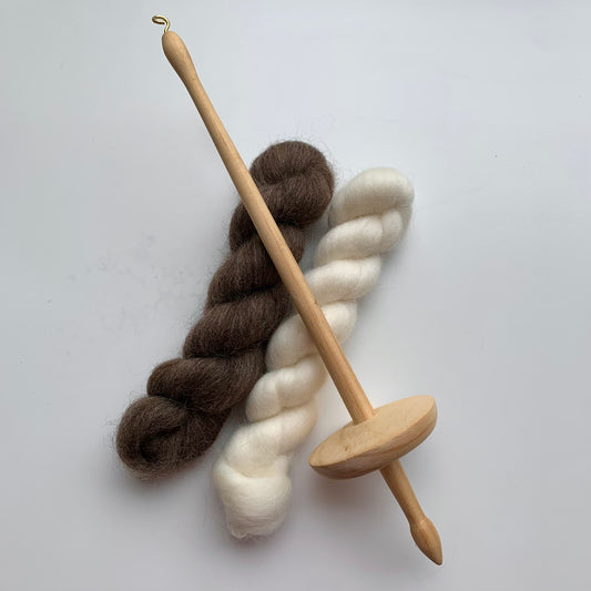 35g Handcrafted Drop Spindle and Fibre Bundle